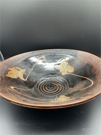 Signed Pottery Serving Bowl