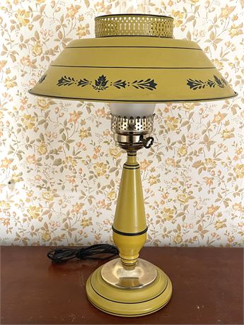Tole Painted Table Lamp