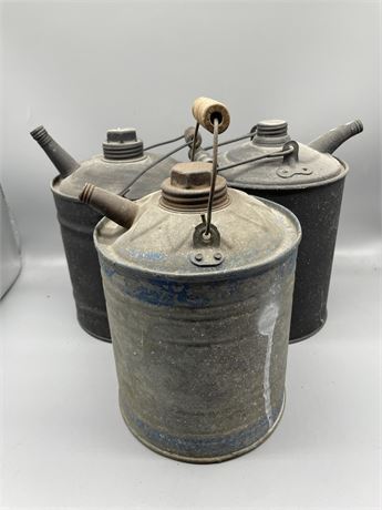 Three (3) Early Gas Cans