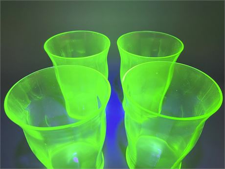 Four (4) Uranium Glasses