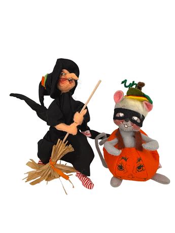 Annalee Witch and Pumpkin Mouse