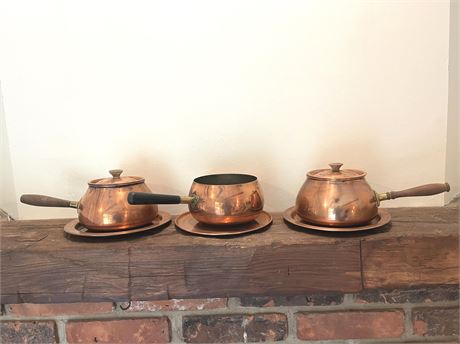 Vintage Copper Pots and Plates