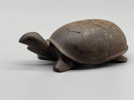 Hand Carved Wooden Turtle