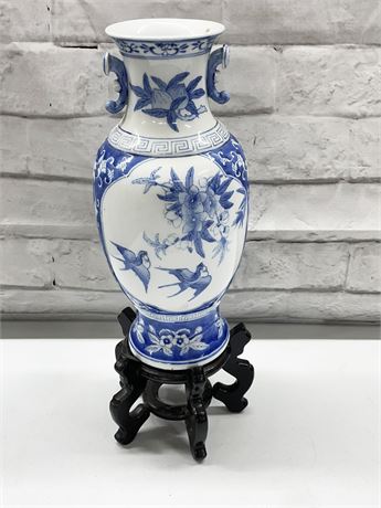 Asian Blue Porcelain Vase