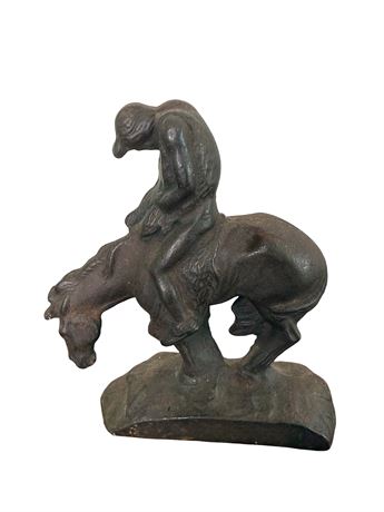 Cast Iron "End of the Trail" Replica Door Stop