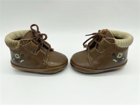 Gerber Brown Leather Baby Shoes