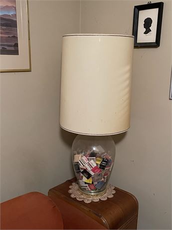 Matchbook Collection in a Lamp