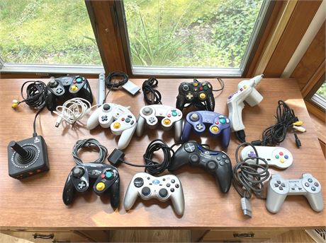 Large Video Game Controller Lot