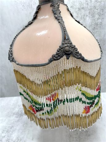Meyda Stained Glass Lamp Shade w/ Glass Bead Fringe