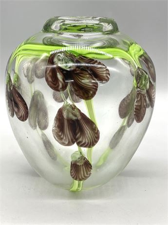 Handblown and Handpainted Vase