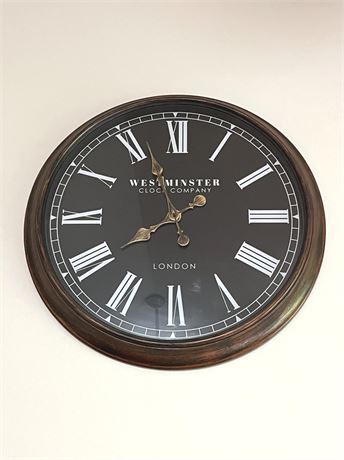 Large 32" Westminster Clock Company Wall Clock