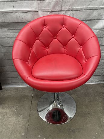Red Leather Stool