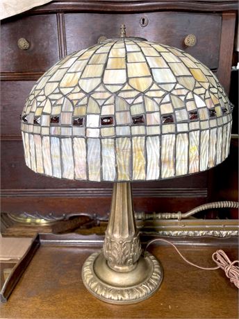 16" Tiffany Style Stained Glass Table Lamp