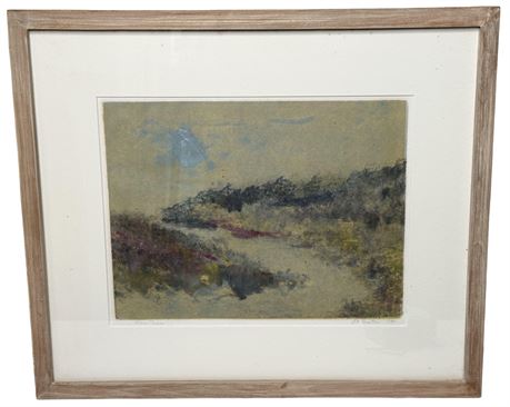 Impressionist Style Monotype Signed