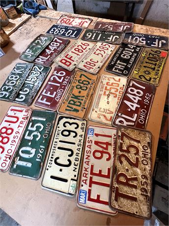 Vintage License Plates Lot 5