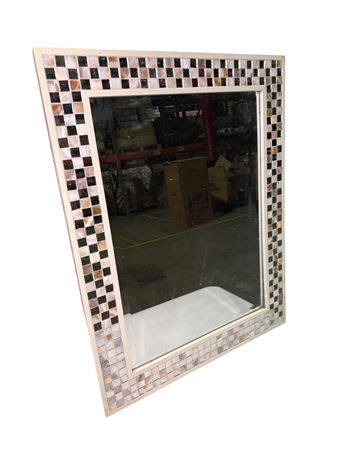 28" x 22" Mosaic Glass Wall Mirror
