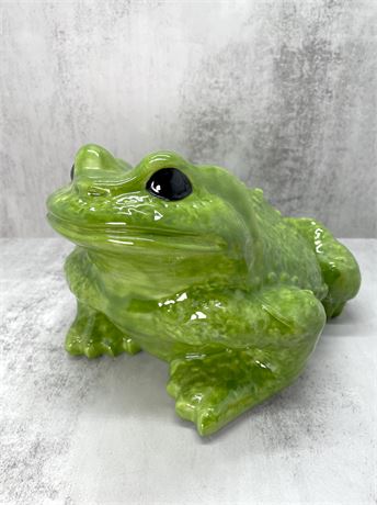 Large E.G. Poole "green Card" Ceramic Frog