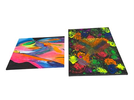 Two (2) Original Acrylic Paintings on Canvas