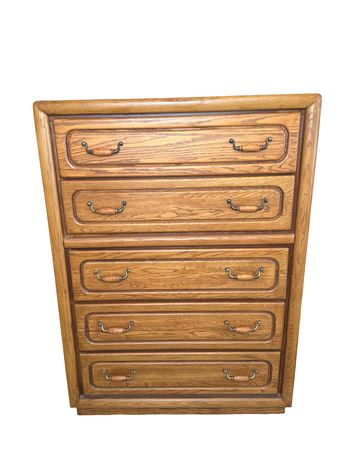 Oak Wood Chest of Drawers