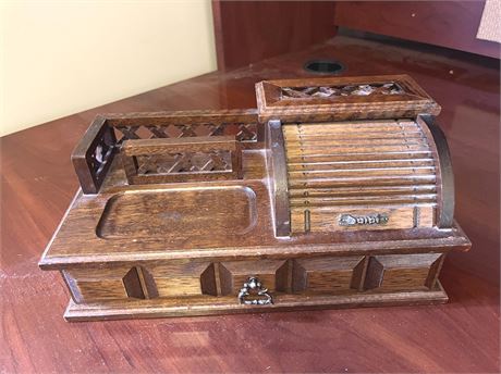 Wood Roll Top Desk Organizer