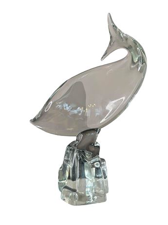 Signed Glass Fish Sculpture