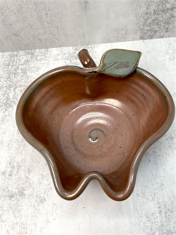 Signed Apple Art Pottery Bowl