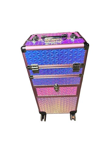 Rolling Makeup Cosmetology Case