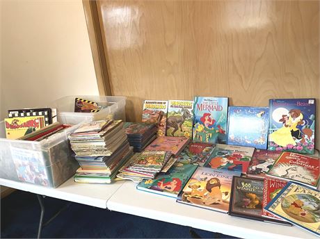 Large Lot of Disney, Dinosaur and More Books