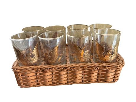 Libbey Golden Eagle Mid-Century Era Glasses