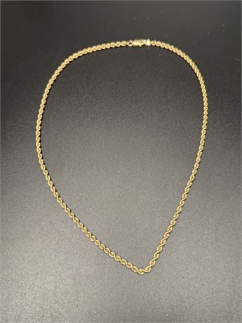 14kt Yelliw Gold Rope Necklace