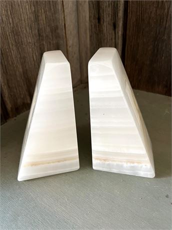 Agate Onyx Stone Bookends