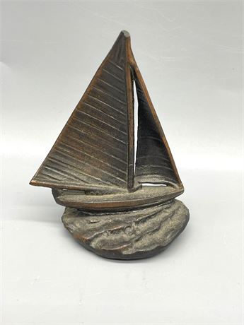 Bronze Sailboat Figure