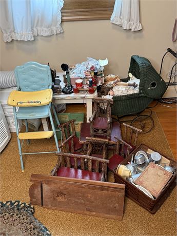 Vintage Doll, Accessory and Children's Toy Lot