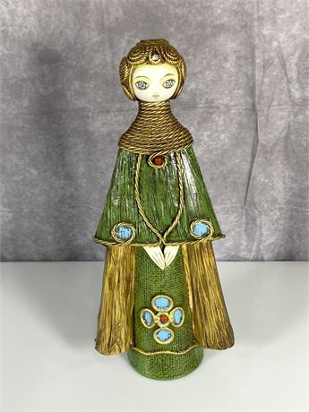 Mexican Paper Mache Angel Candle Holder