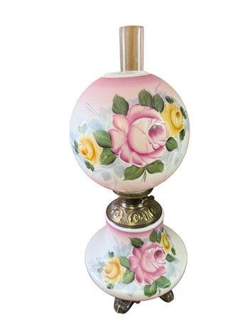 Gone with the Wind Style Hand Electrified Parlor Lamp