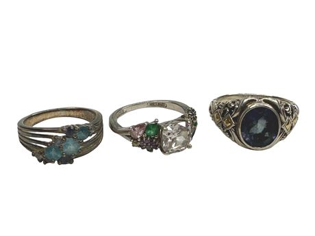 Sterling Silver Rings Size 9-9.5