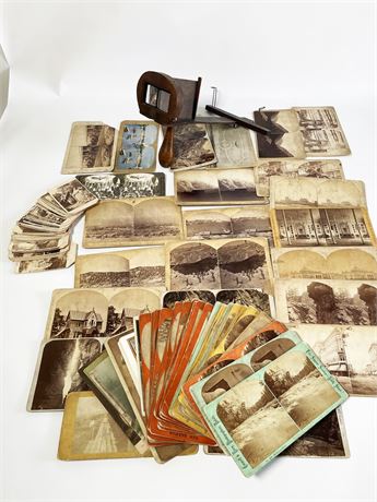 Antique Stereoscope and Cards