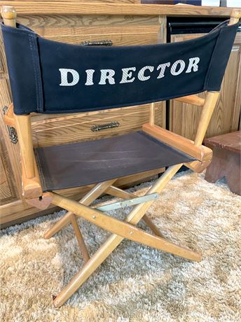 Wood and Canvas Folding Director Chair
