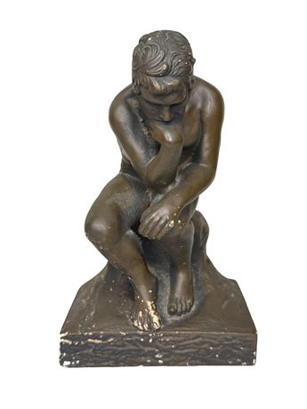 Esco Product "The Thinker" Chalkware Statue