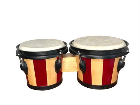 Solid Wood Bongo Drum Set