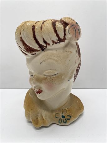 American Bisque Head Vase
