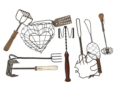 Antique/Vintage Primitive Metal Kitchen Utensils