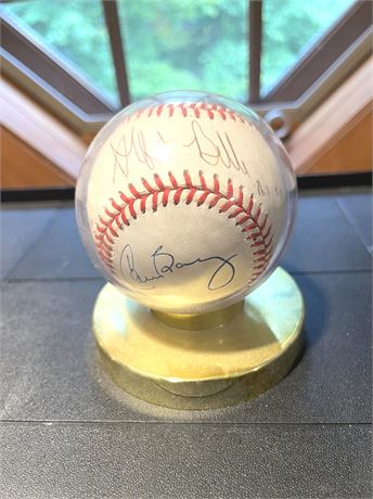 Albert Belle, Carlos Baerga, Charles Nagy Signed Baseball