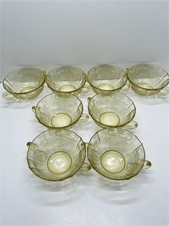 Depression Glass Two Handle Cups