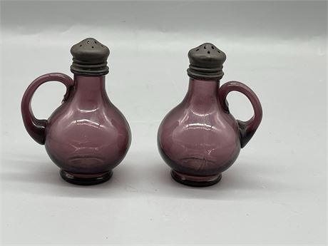 Amethyst Salt and Pepper Shakers