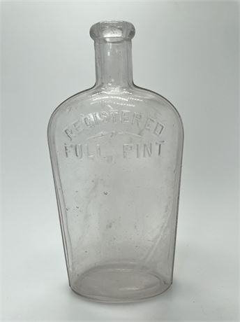 1890s Pint Whisky Flask Bottle