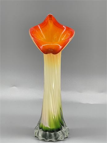 Murano Style Jack in the Pulpit Vase