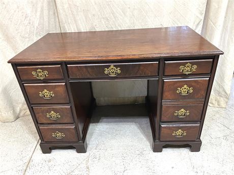 Chippendale Solid Mahogany Desk