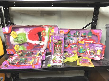 NIB Grinch Figure and Collectible Lot