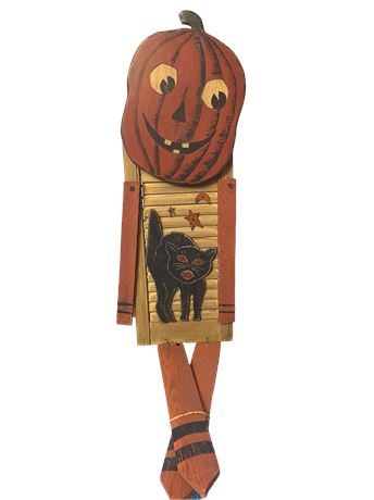 Joe Spencer Pumpkin Cat Wall Art